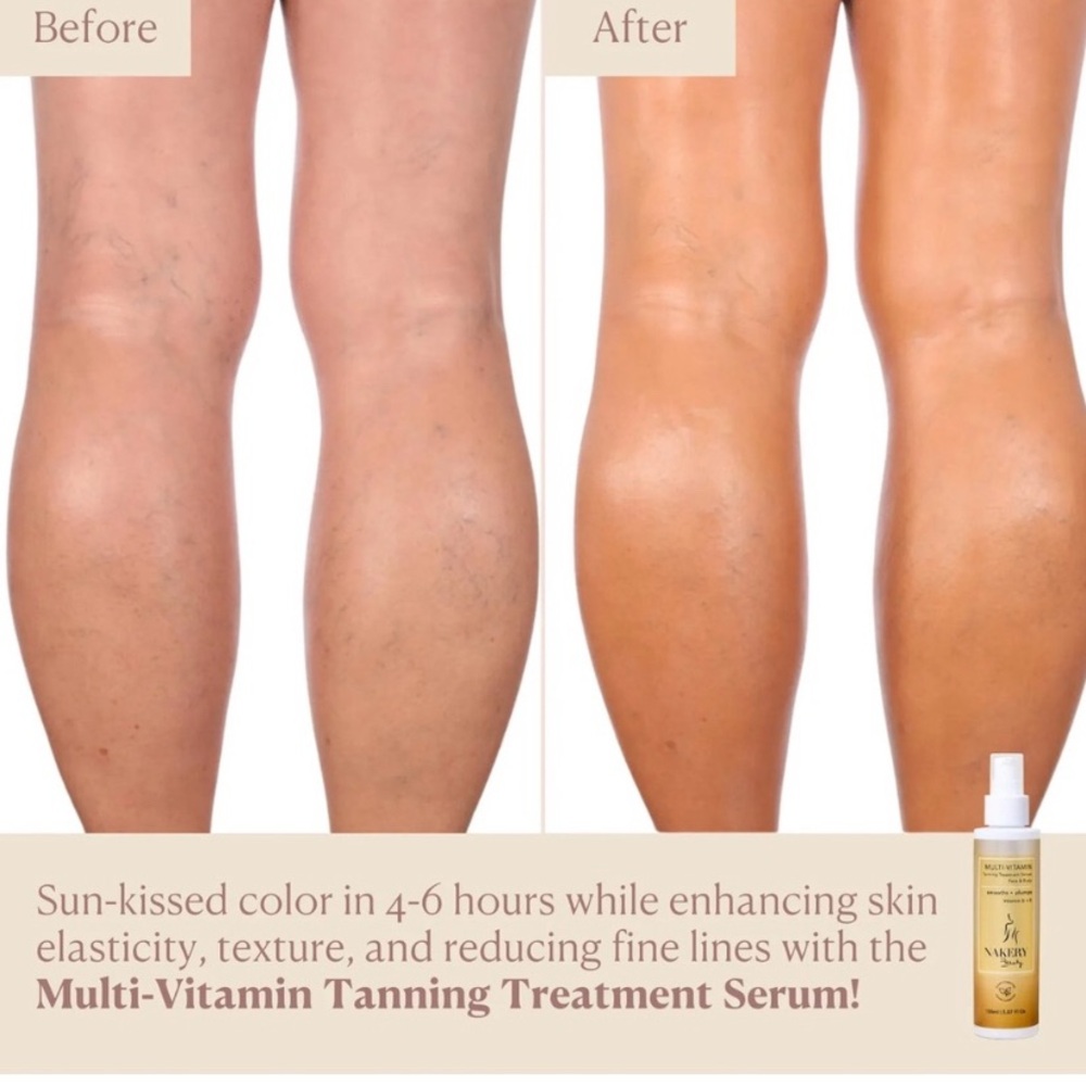 Nakery Beauty Multi-Vitamin Tanning Treatment Serum -Gold Bottle, New and Sealed - Picture 3 of 3